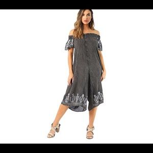 🆕 Off Shoulder Embroidered Jumpsuit